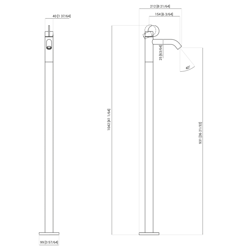 Unterputzkörper für Waschbecken-Standarmatur ILIX414D