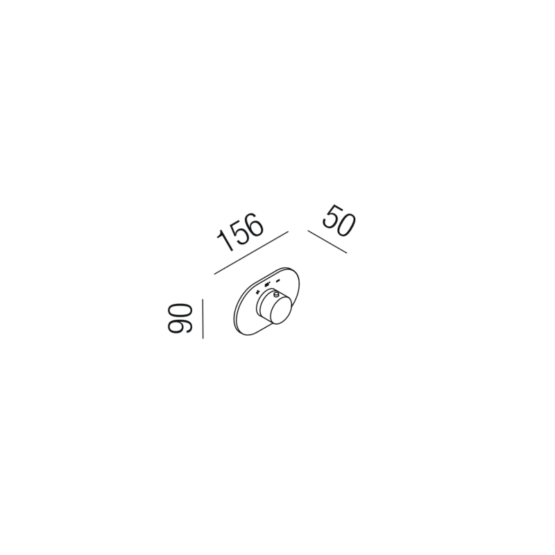 Limón/Memory Mix Deckteil für Thermostat-Unterputzmischer