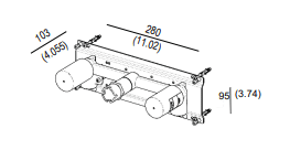 Unterputzkörper für Zwei-Hebel Wandarmatur ILIX420