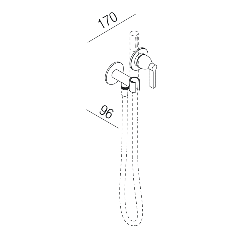 Memory Mix Einhandmischer mit Brausehalter