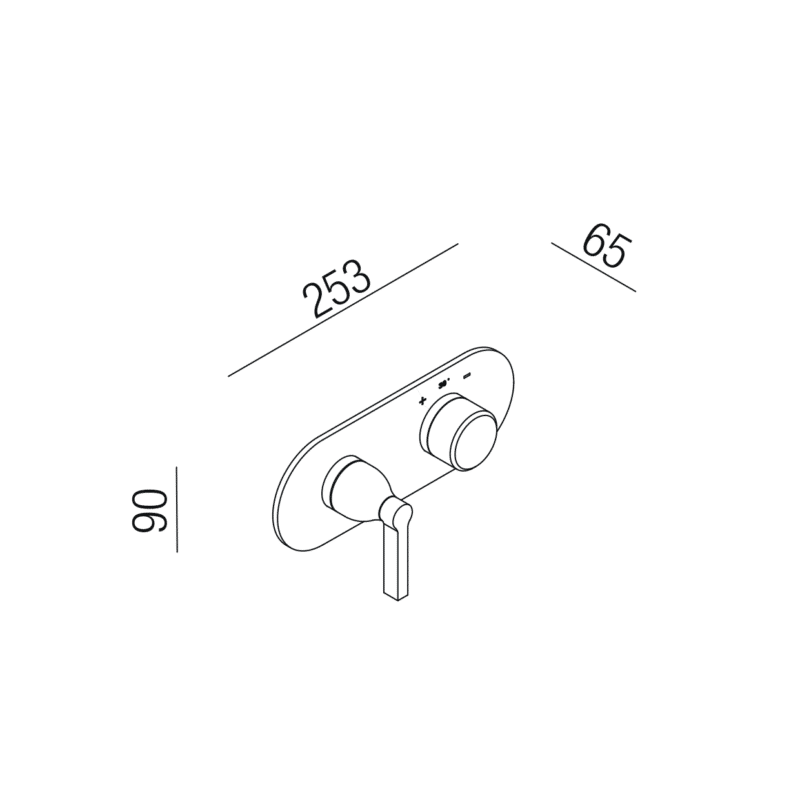Memory Mix Thermostatmischer mit Einwegdurchflussregler