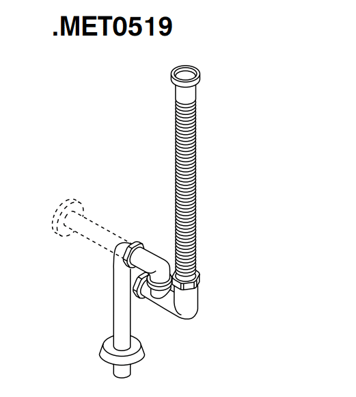 Flexibler Siphon aus PVC MET0519