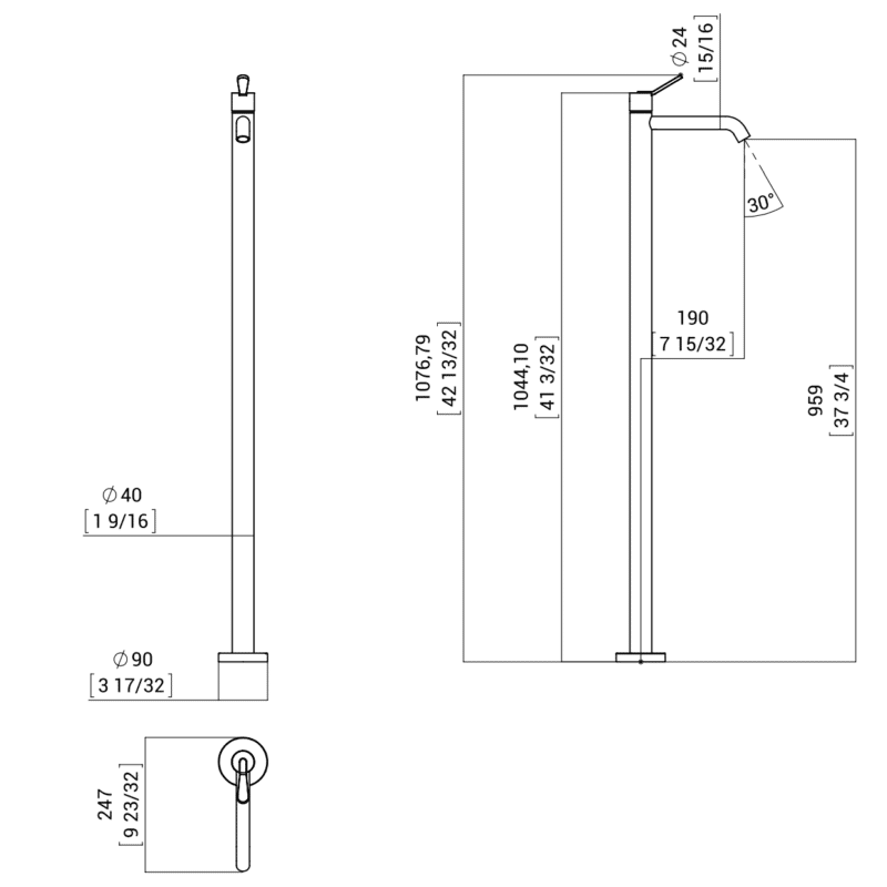 Fez 2 Unterputzkörper für Waschbecken-Standarmatur IFEZ004