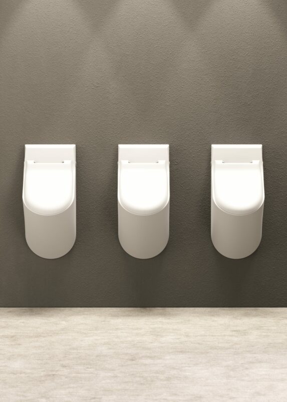 Alice Ceramica Form Urinal wandhängend, weiß mit Deckel